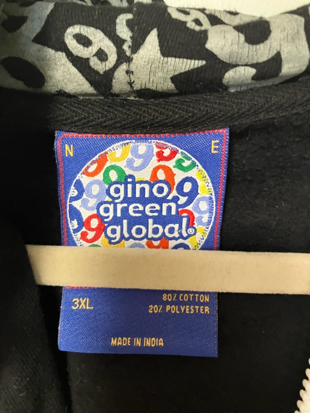 Gino green global Black Full Zip Hoodie - Picture 4 of 6